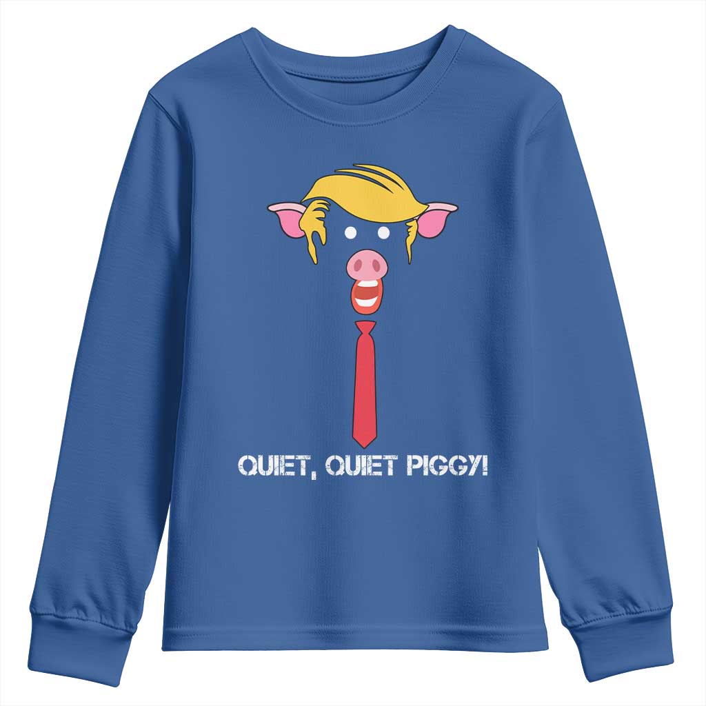 Quiet Quiet Piggy Meme Youth Sweatshirt Anti Authoritarian Political Gag Gift - Wonder Print Shop