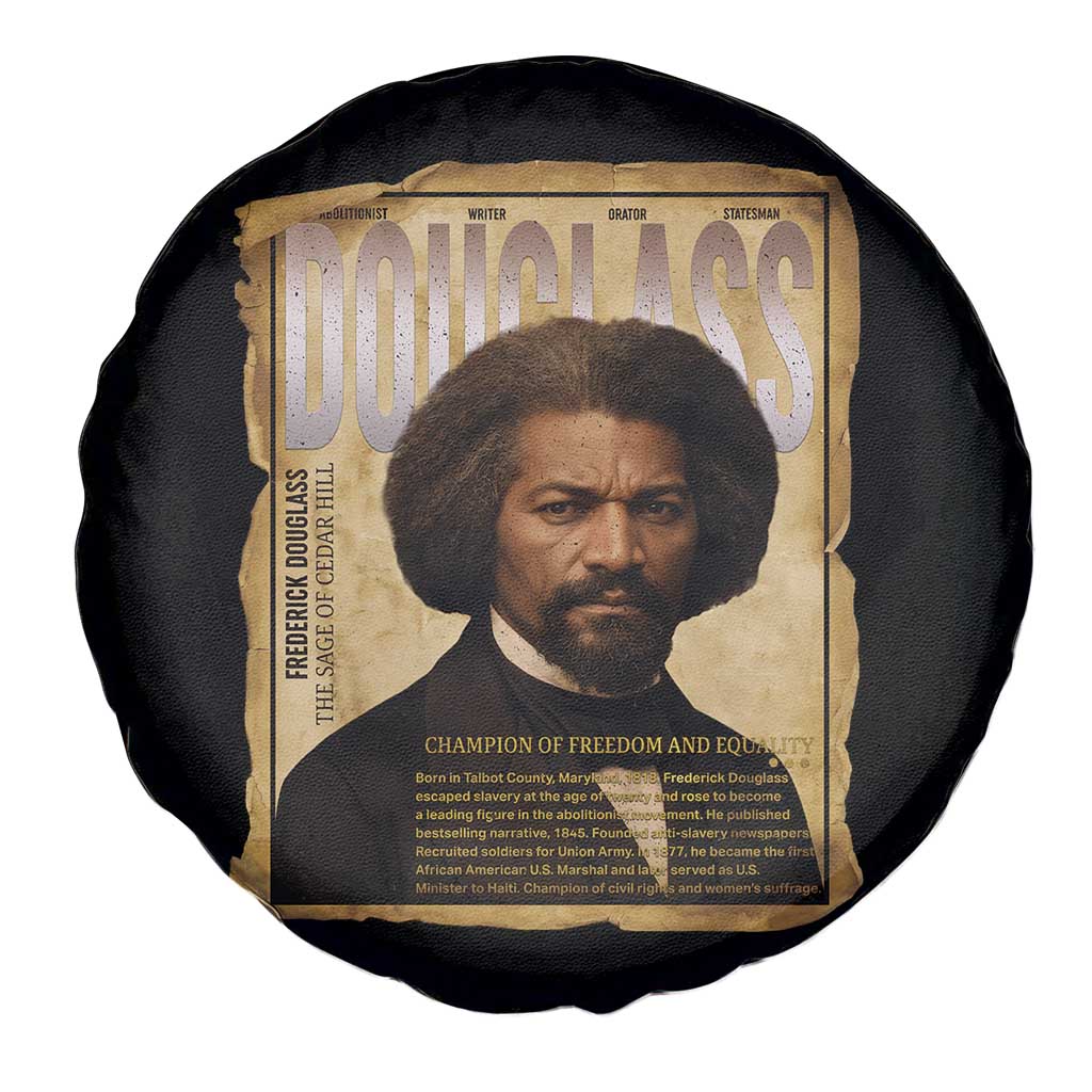 Frederick Douglass Historical Newspaper Spare Tire Cover The Sage Of Cedar Hill - Wonder Print Shop