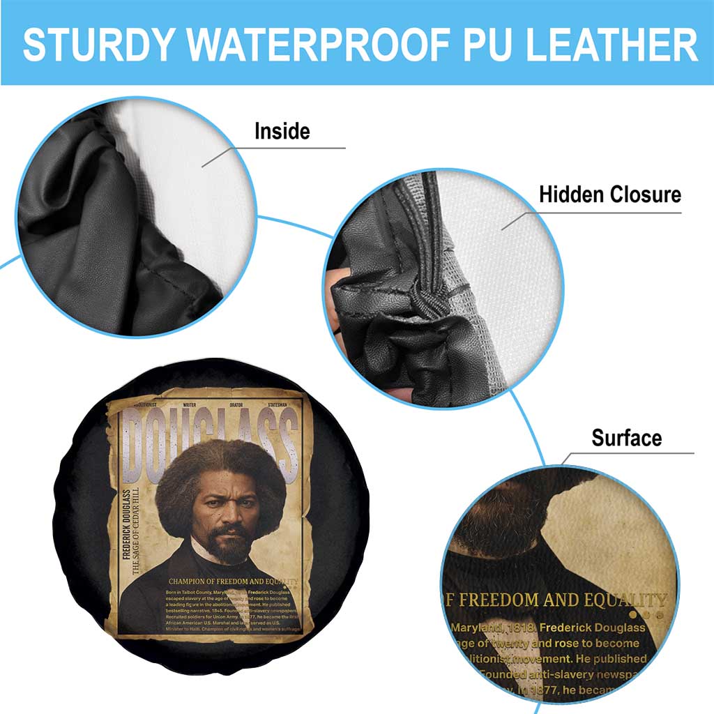 Frederick Douglass Historical Newspaper Spare Tire Cover The Sage Of Cedar Hill - Wonder Print Shop