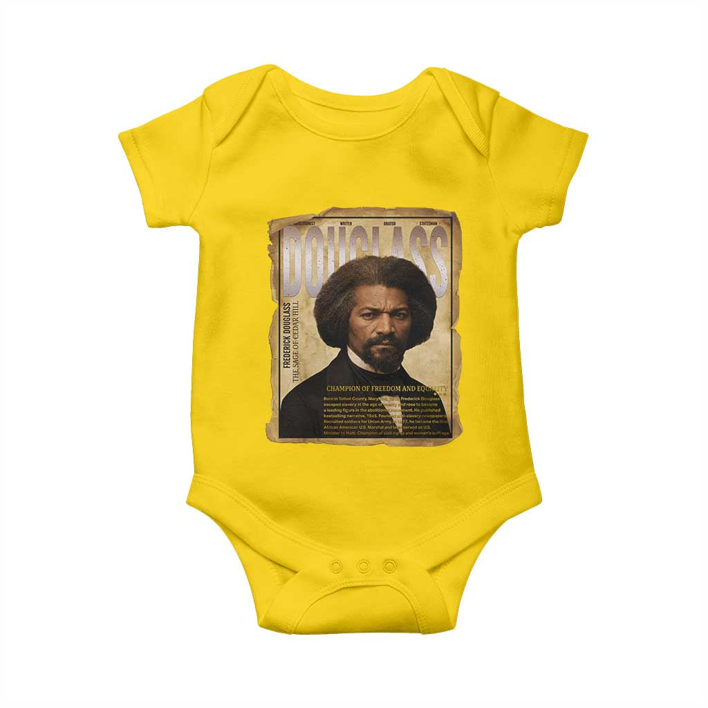 Frederick Douglass Historical Newspaper Baby Onesie The Sage Of Cedar Hill - Wonder Print Shop