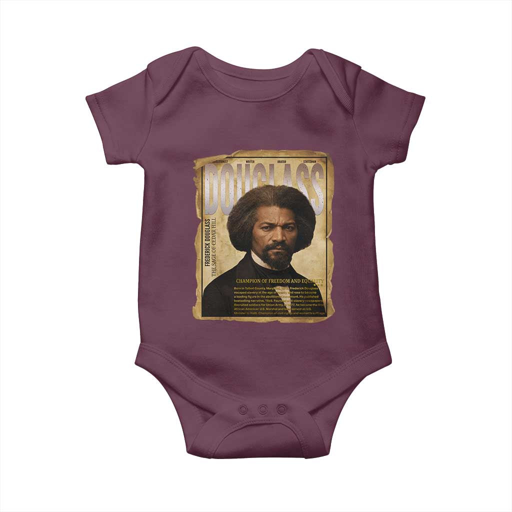 Frederick Douglass Historical Newspaper Baby Onesie The Sage Of Cedar Hill - Wonder Print Shop