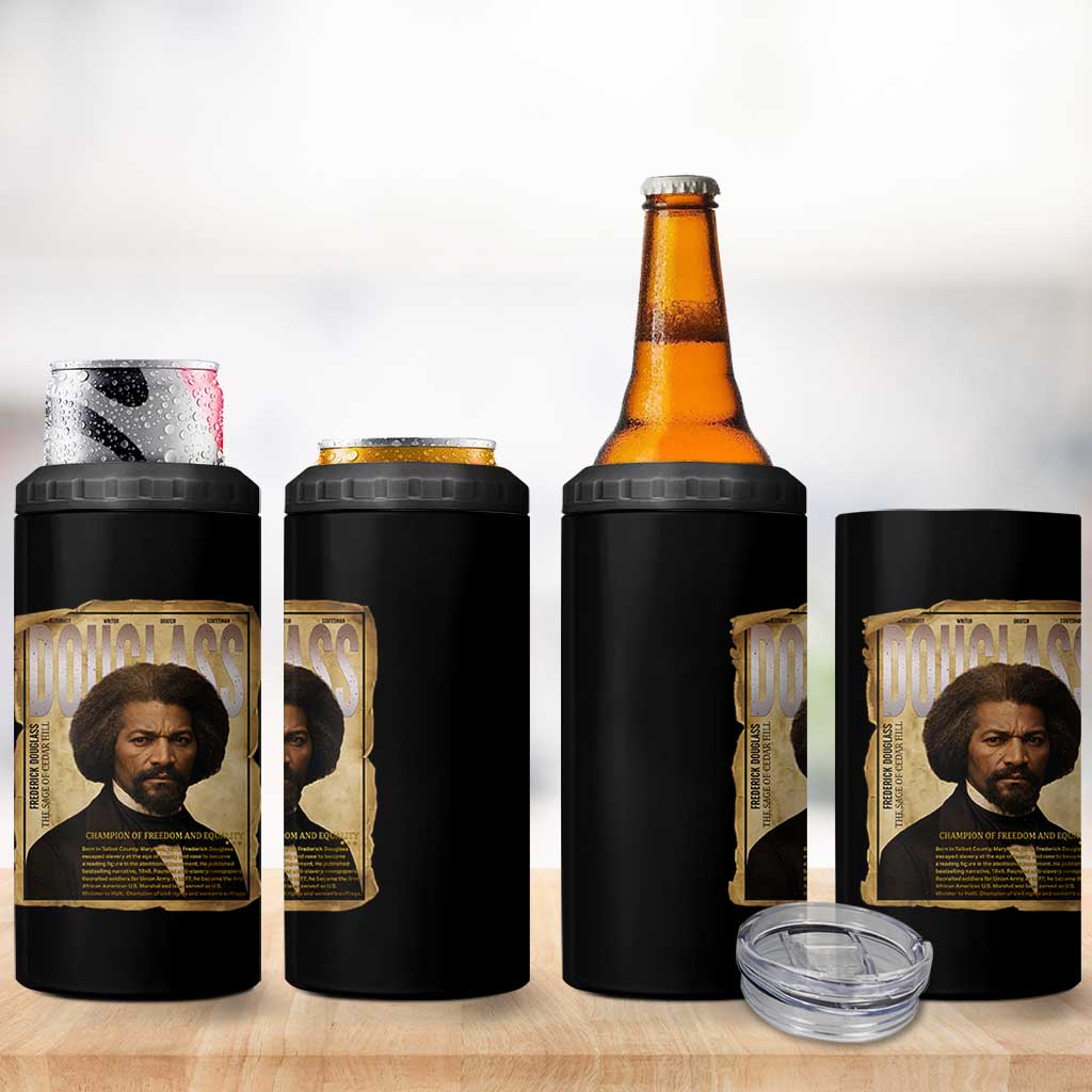 Frederick Douglass Historical Newspaper 4 in 1 Can Cooler Tumbler The Sage Of Cedar Hill - Wonder Print Shop