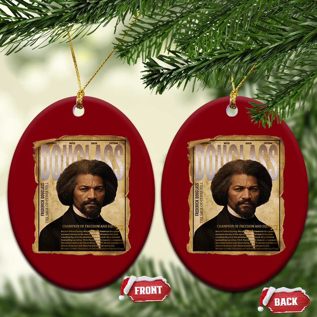 Frederick Douglass Historical Newspaper Ceramic Ornament The Sage Of Cedar Hill - Wonder Print Shop