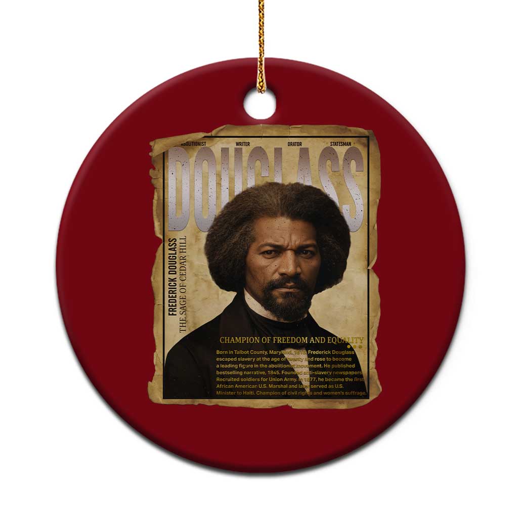 Frederick Douglass Historical Newspaper Ceramic Ornament The Sage Of Cedar Hill - Wonder Print Shop