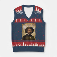 Frederick Douglass Historical Newspaper V-Neck Knit Sweater Vest The Sage Of Cedar Hill - Wonder Print Shop