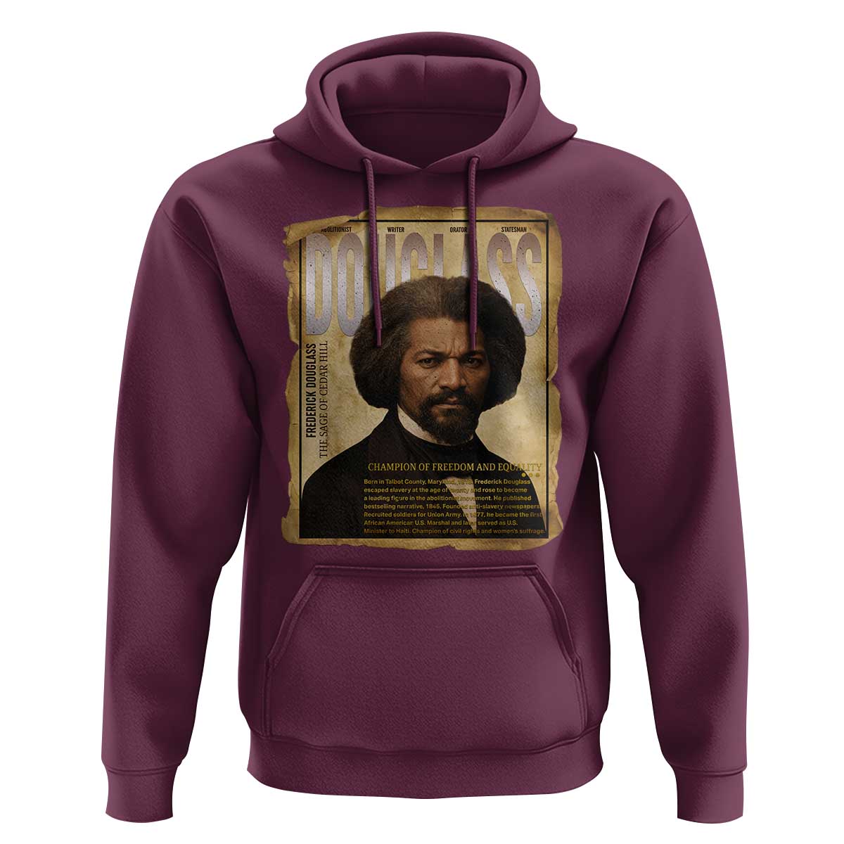 Frederick Douglass Historical Newspaper Hoodie The Sage Of Cedar Hill - Wonder Print Shop