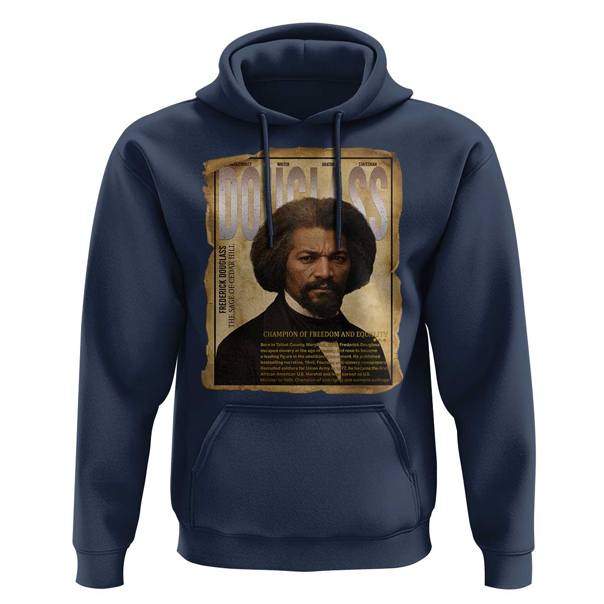 Frederick Douglass Historical Newspaper Hoodie The Sage Of Cedar Hill - Wonder Print Shop