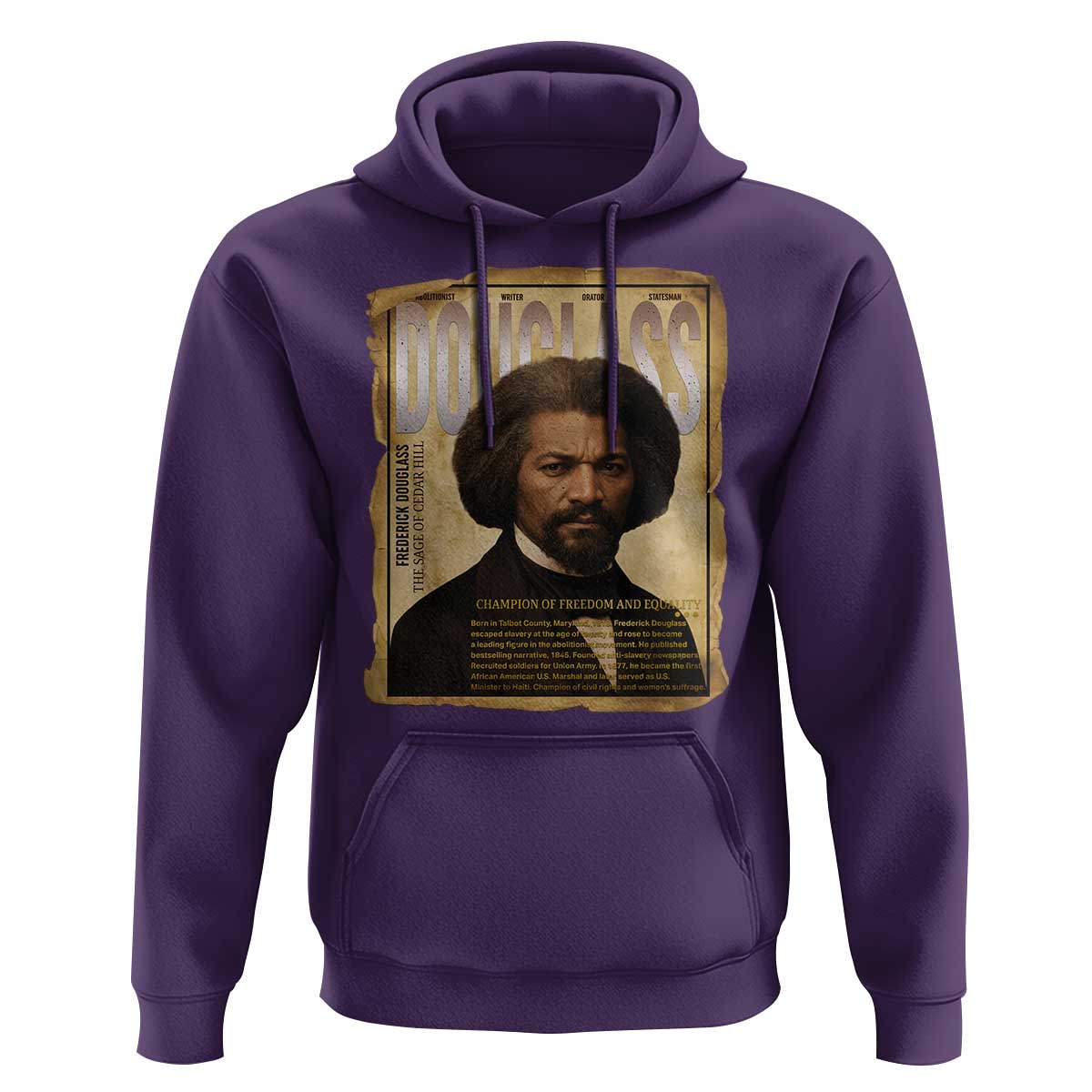 Frederick Douglass Historical Newspaper Hoodie The Sage Of Cedar Hill - Wonder Print Shop
