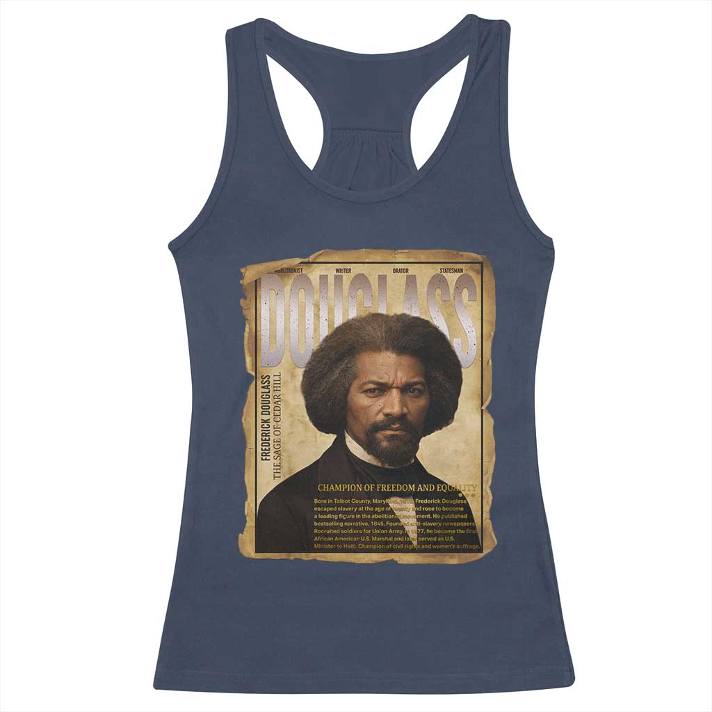 Frederick Douglass Historical Newspaper Racerback Tank Top The Sage Of Cedar Hill - Wonder Print Shop