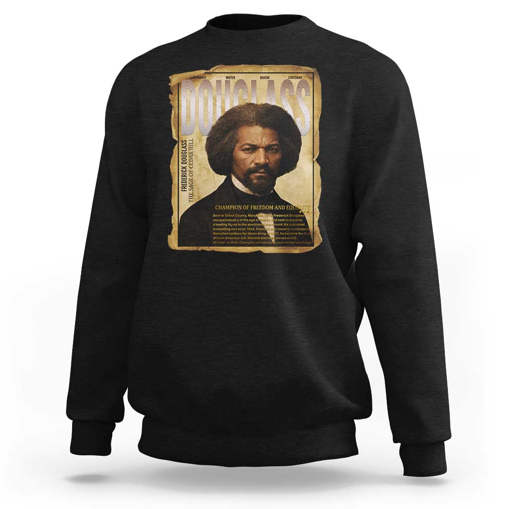 Frederick Douglass Historical Newspaper Sweatshirt The Sage Of Cedar Hill - Wonder Print Shop