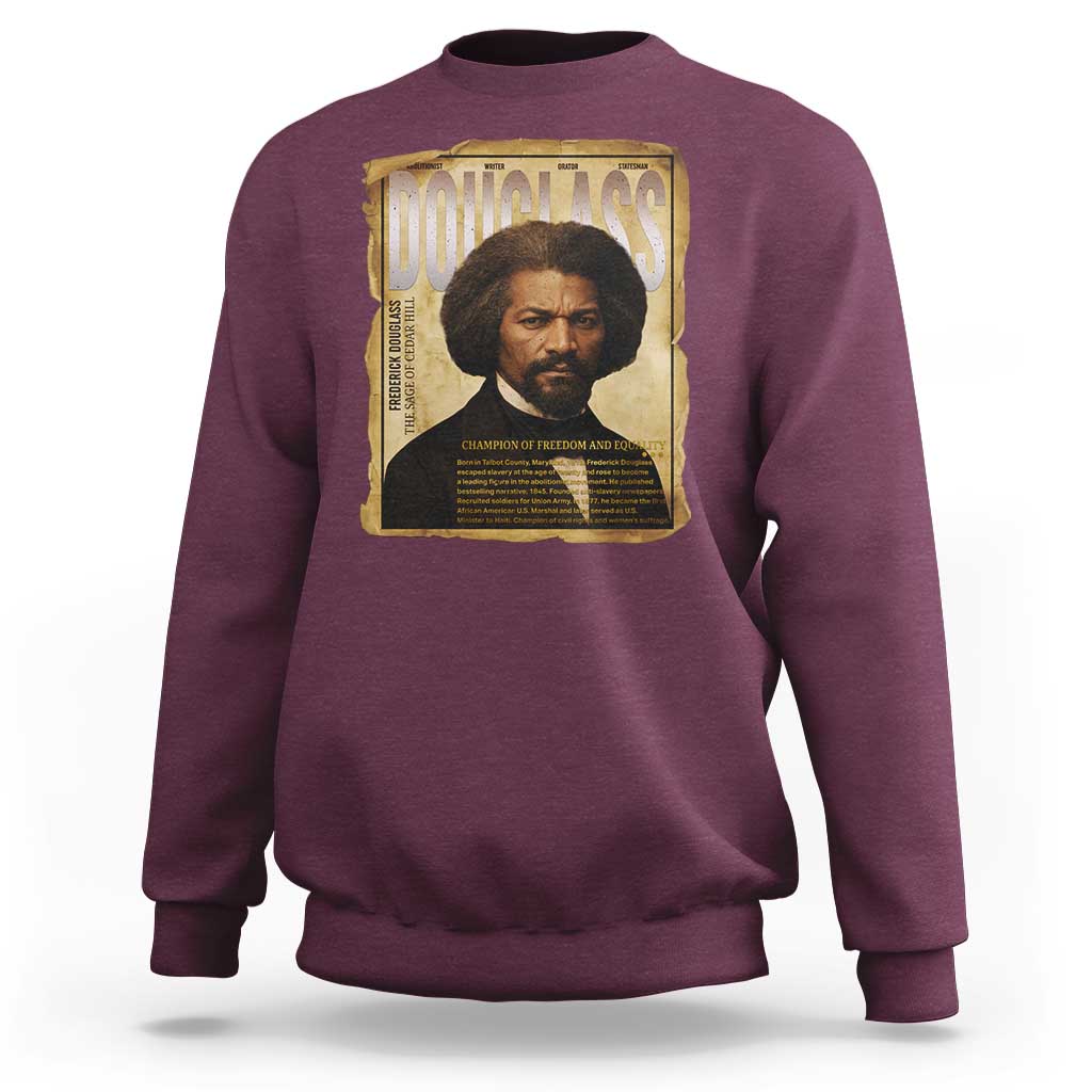 Frederick Douglass Historical Newspaper Sweatshirt The Sage Of Cedar Hill - Wonder Print Shop