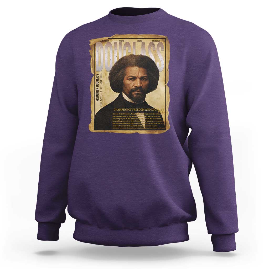Frederick Douglass Historical Newspaper Sweatshirt The Sage Of Cedar Hill - Wonder Print Shop