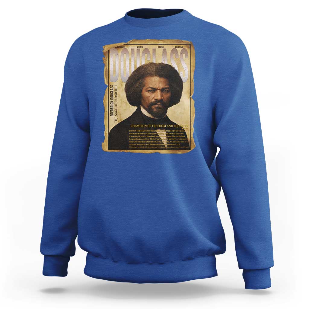 Frederick Douglass Historical Newspaper Sweatshirt The Sage Of Cedar Hill - Wonder Print Shop