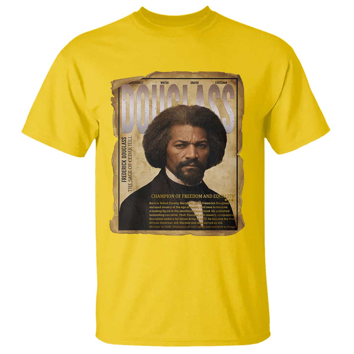 Frederick Douglass Historical Newspaper T Shirt The Sage Of Cedar Hill - Wonder Print Shop
