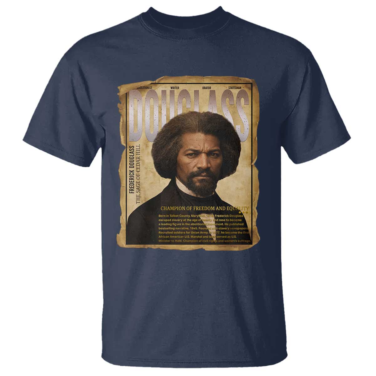 Frederick Douglass Historical Newspaper T Shirt The Sage Of Cedar Hill - Wonder Print Shop