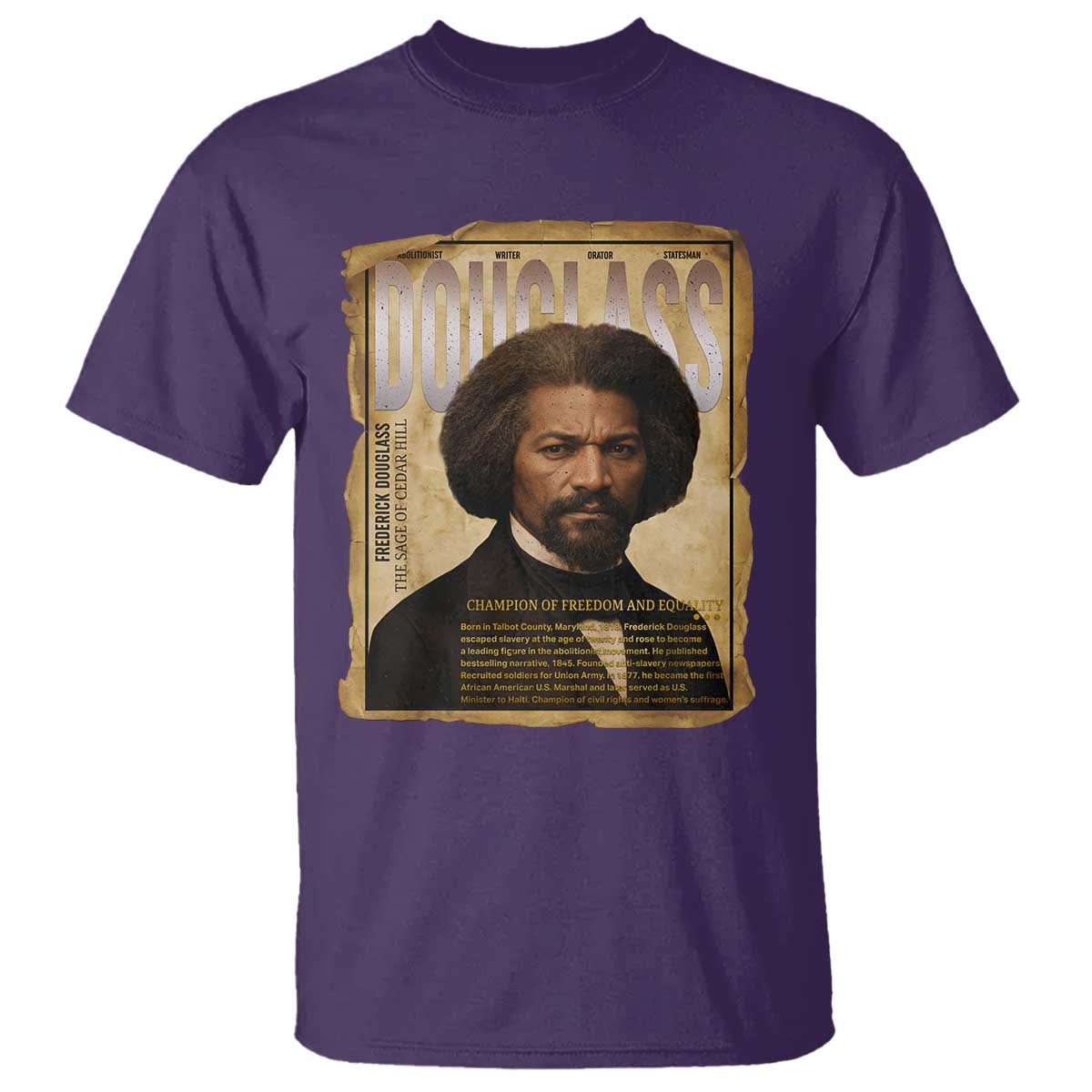 Frederick Douglass Historical Newspaper T Shirt The Sage Of Cedar Hill - Wonder Print Shop