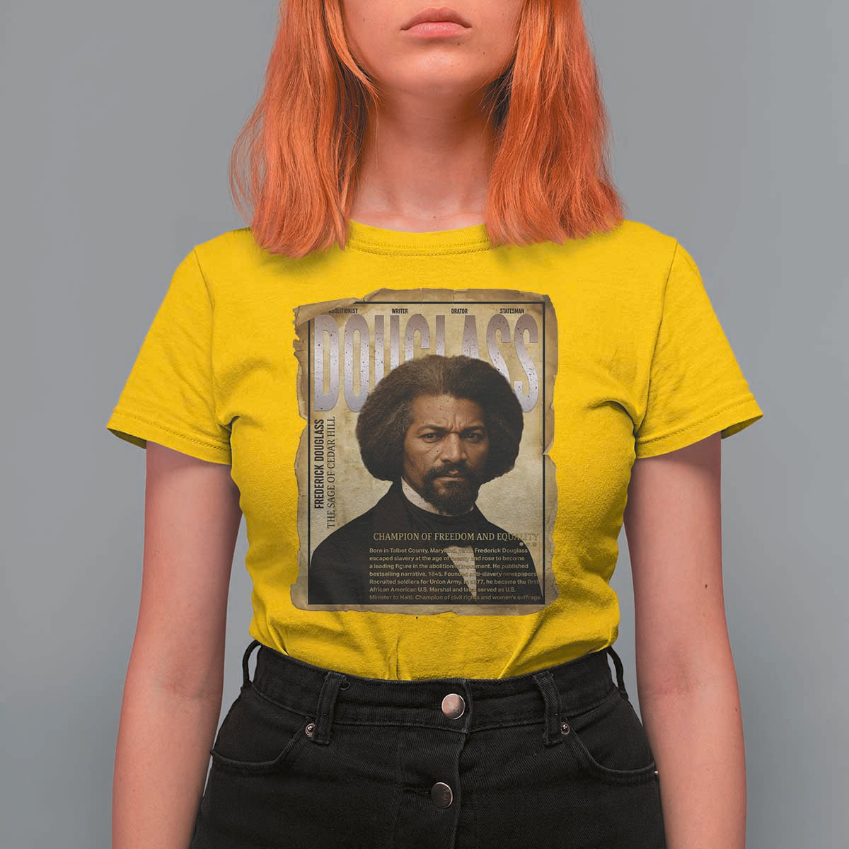 Frederick Douglass Historical Newspaper T Shirt For Women The Sage Of Cedar Hill - Wonder Print Shop