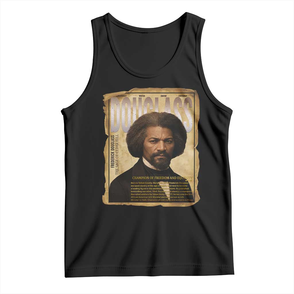 Frederick Douglass Historical Newspaper Tank Top The Sage Of Cedar Hill - Wonder Print Shop