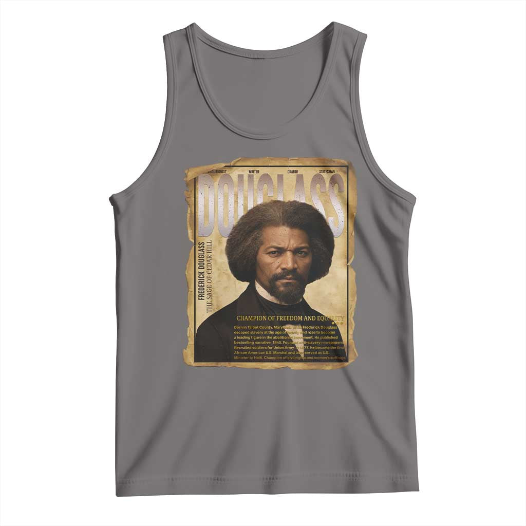 Frederick Douglass Historical Newspaper Tank Top The Sage Of Cedar Hill - Wonder Print Shop