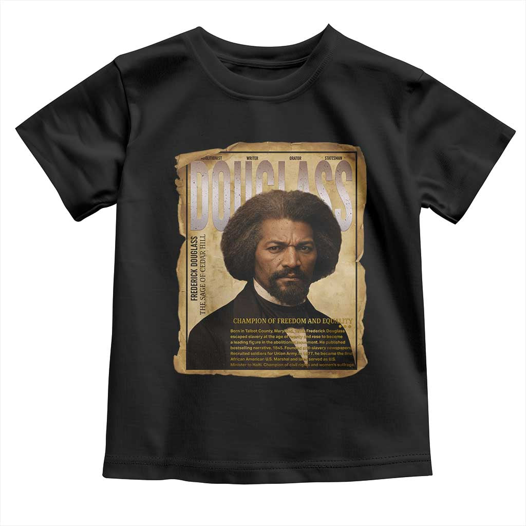 Frederick Douglass Historical Newspaper Toddler T Shirt The Sage Of Cedar Hill - Wonder Print Shop