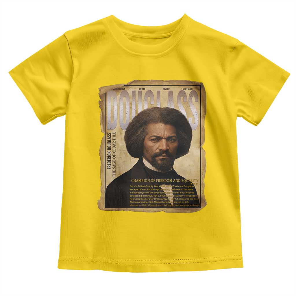 Frederick Douglass Historical Newspaper Toddler T Shirt The Sage Of Cedar Hill - Wonder Print Shop