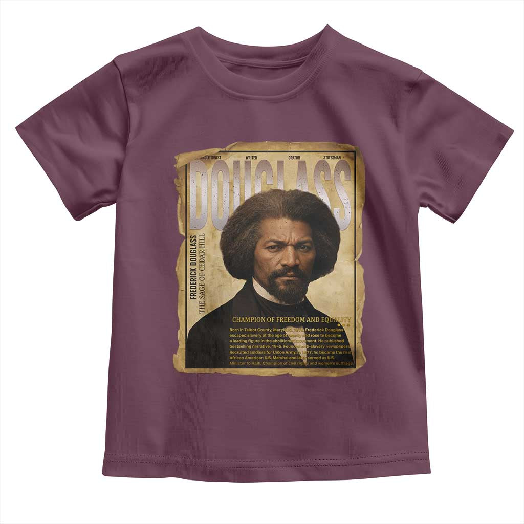 Frederick Douglass Historical Newspaper Toddler T Shirt The Sage Of Cedar Hill - Wonder Print Shop