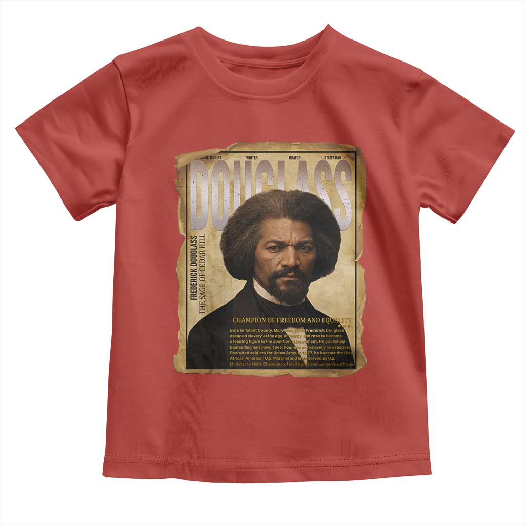 Frederick Douglass Historical Newspaper Toddler T Shirt The Sage Of Cedar Hill - Wonder Print Shop