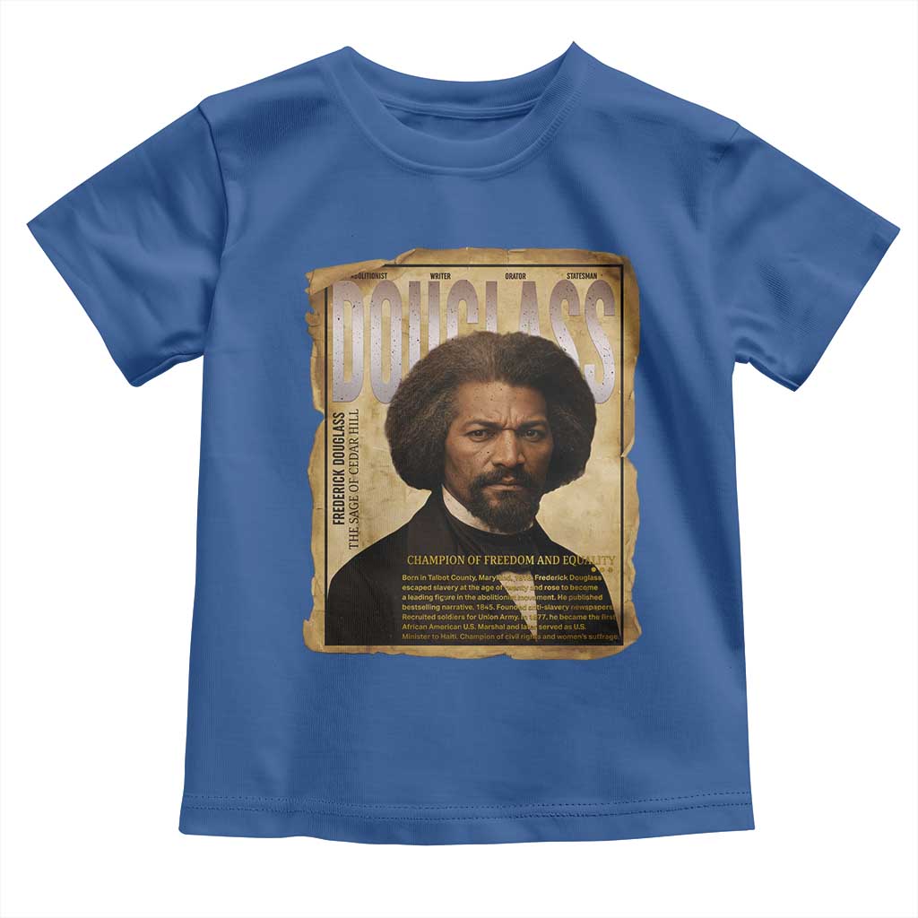 Frederick Douglass Historical Newspaper Toddler T Shirt The Sage Of Cedar Hill - Wonder Print Shop