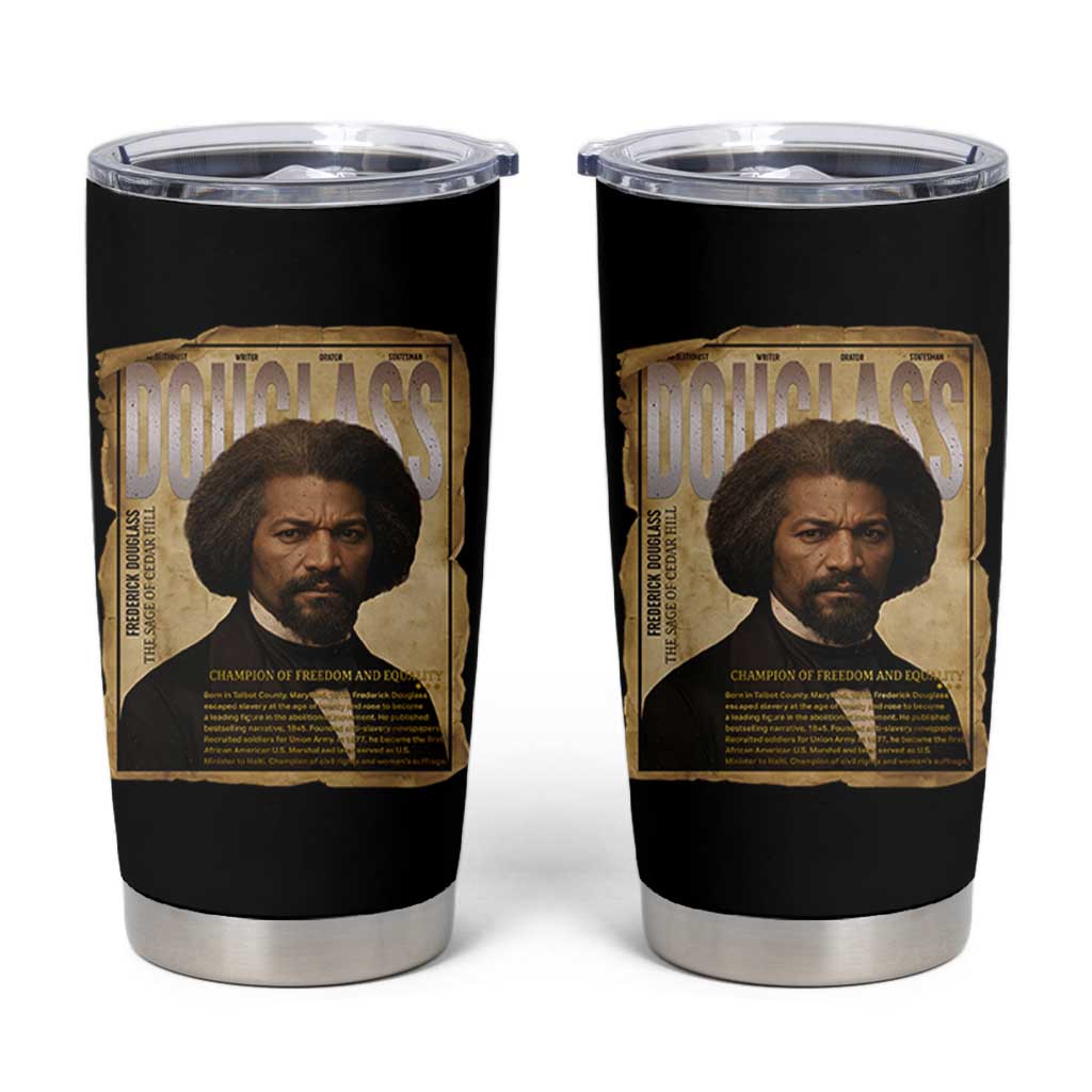 Frederick Douglass Historical Newspaper Tumbler Cup The Sage Of Cedar Hill - Wonder Print Shop