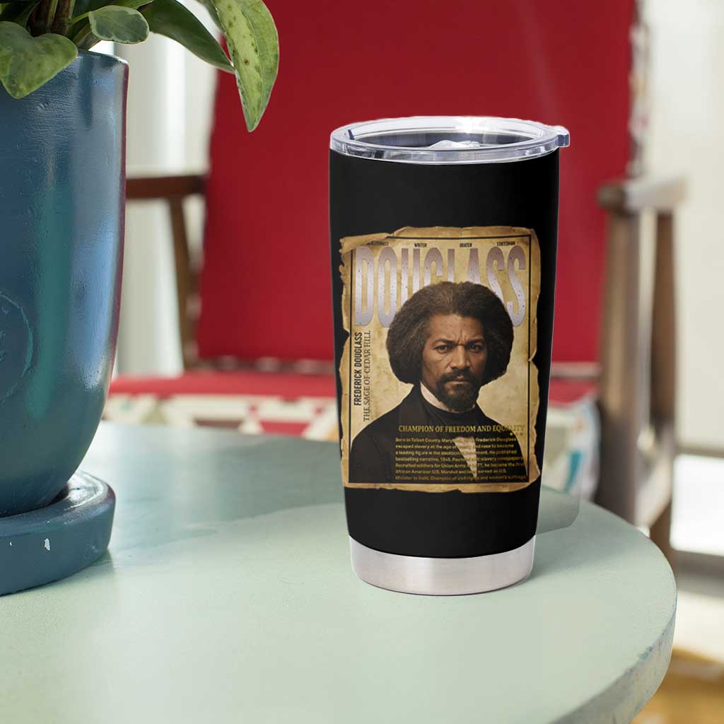 Frederick Douglass Historical Newspaper Tumbler Cup The Sage Of Cedar Hill - Wonder Print Shop