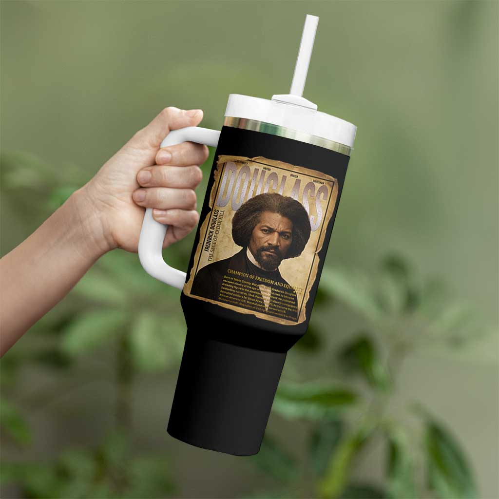Frederick Douglass Historical Newspaper Tumbler With Handle The Sage Of Cedar Hill - Wonder Print Shop