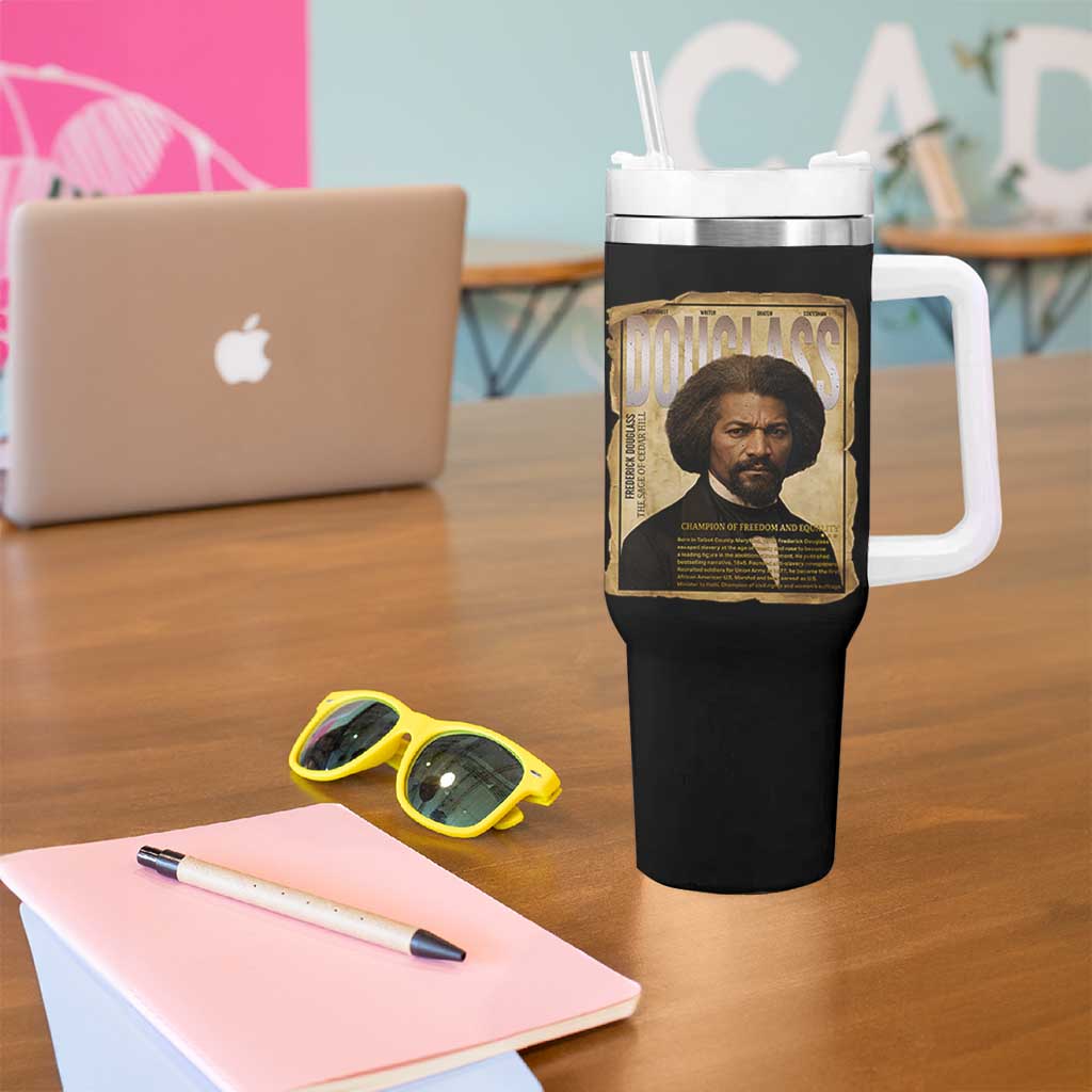 Frederick Douglass Historical Newspaper Tumbler With Handle The Sage Of Cedar Hill - Wonder Print Shop