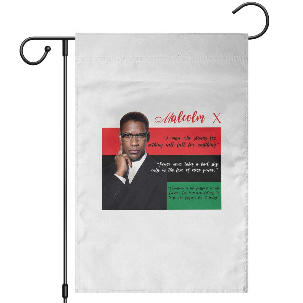 Motivational Malcolm X Quote Garden Flag Black History Month Gift - Wonder Print Shop