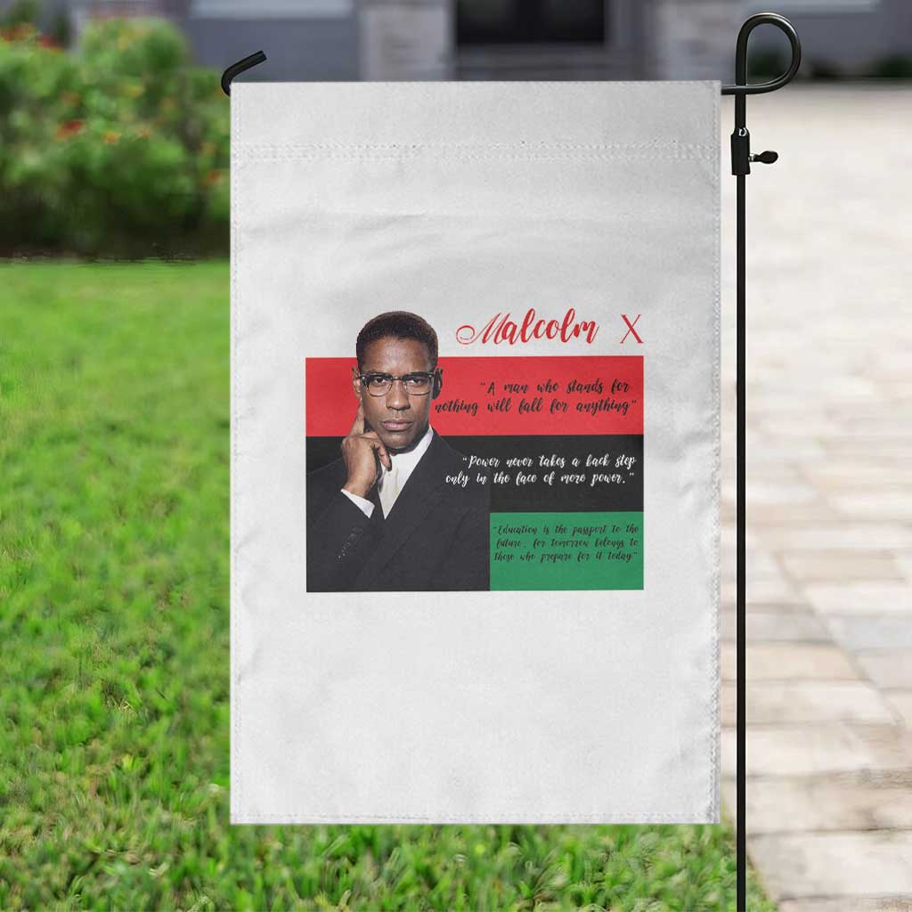 Motivational Malcolm X Quote Garden Flag Black History Month Gift - Wonder Print Shop