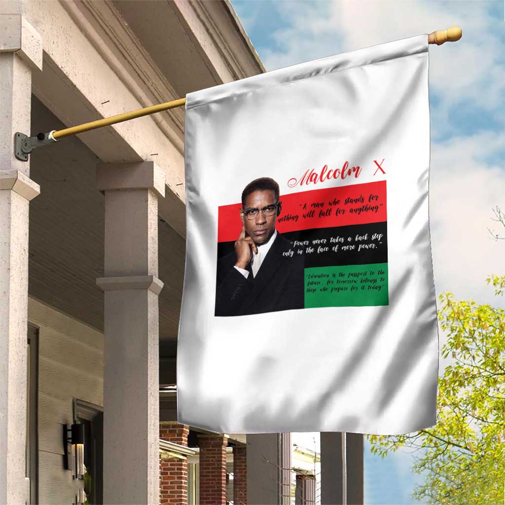 Motivational Malcolm X Quote Garden Flag Black History Month Gift - Wonder Print Shop