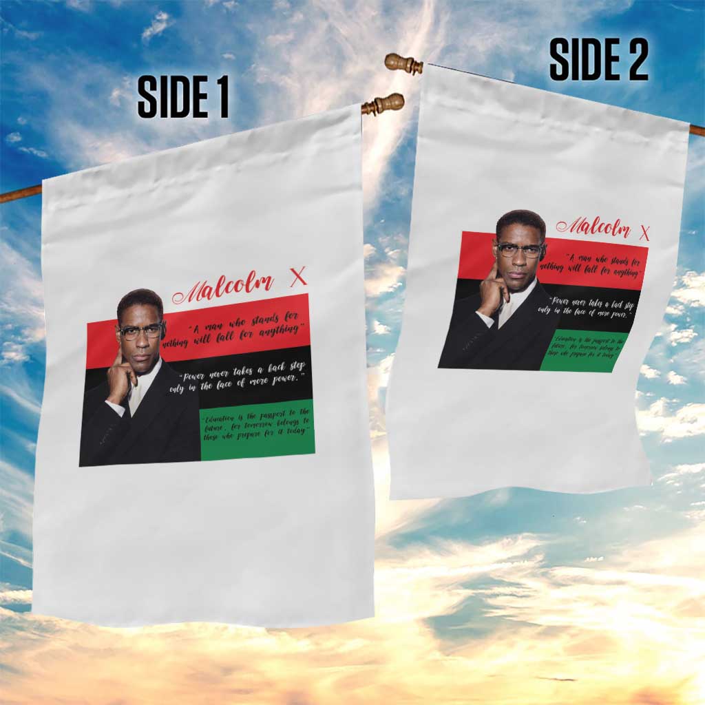 Motivational Malcolm X Quote Garden Flag Black History Month Gift - Wonder Print Shop