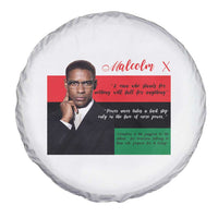 Motivational Malcolm X Quote Spare Tire Cover Black History Month Gift - Wonder Print Shop