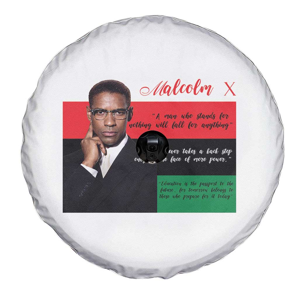 Motivational Malcolm X Quote Spare Tire Cover Black History Month Gift - Wonder Print Shop