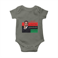 Motivational Malcolm X Quote Baby Onesie Black History Month Gift - Wonder Print Shop