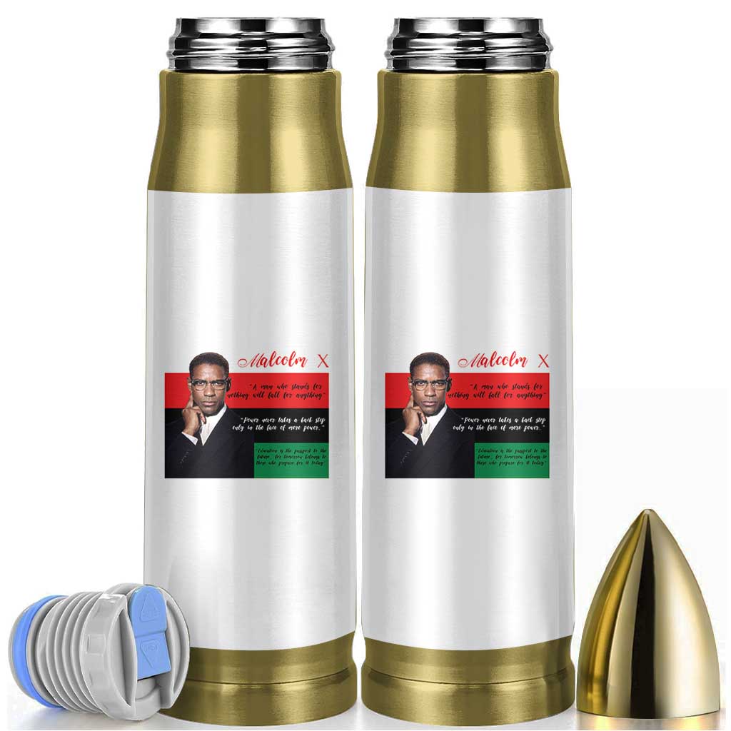 Motivational Malcolm X Quote Bullet Tumbler Black History Month Gift - Wonder Print Shop
