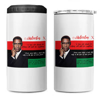 Motivational Malcolm X Quote 4 in 1 Can Cooler Tumbler Black History Month Gift - Wonder Print Shop