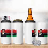 Motivational Malcolm X Quote 4 in 1 Can Cooler Tumbler Black History Month Gift - Wonder Print Shop