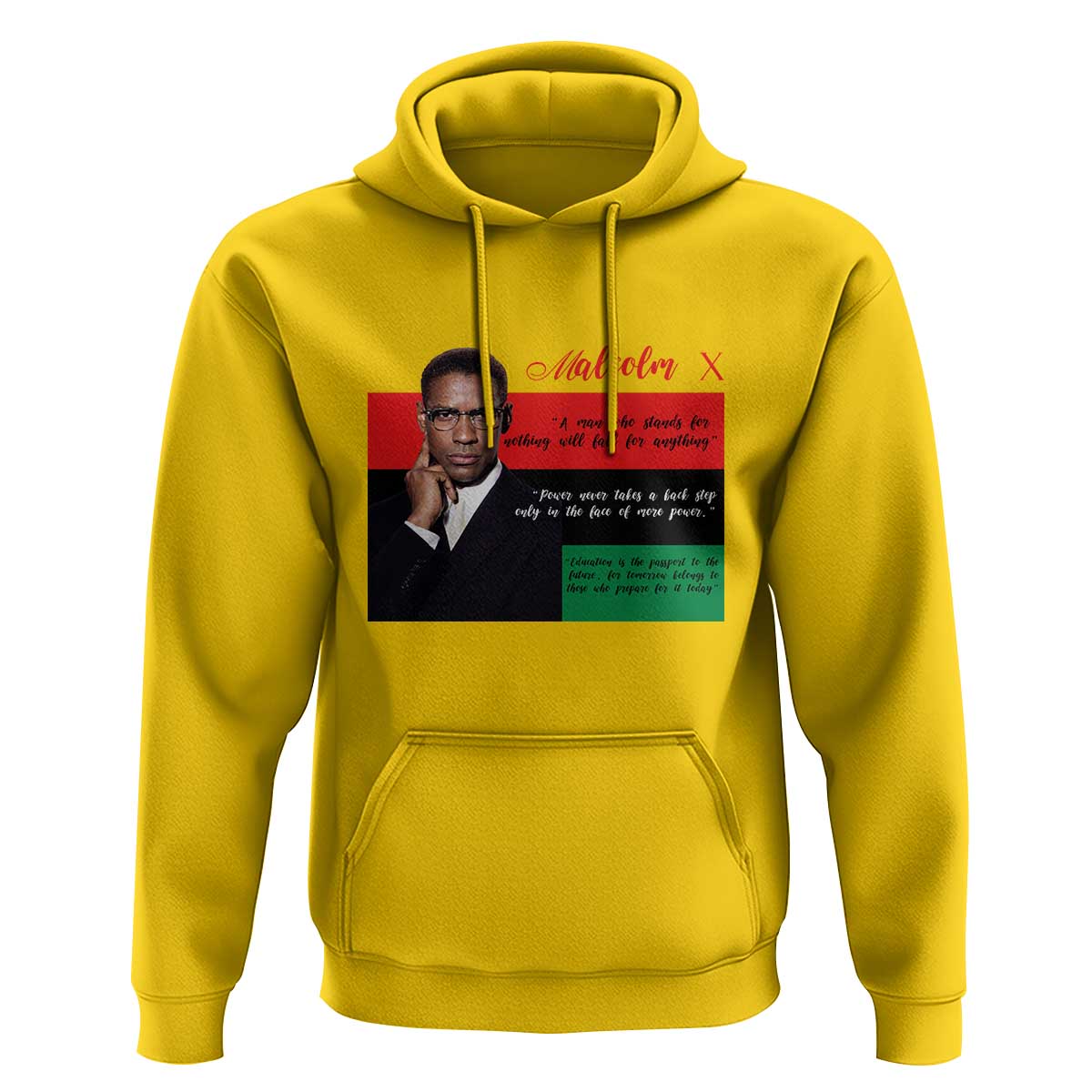 Motivational Malcolm X Quote Hoodie Black History Month Gift - Wonder Print Shop