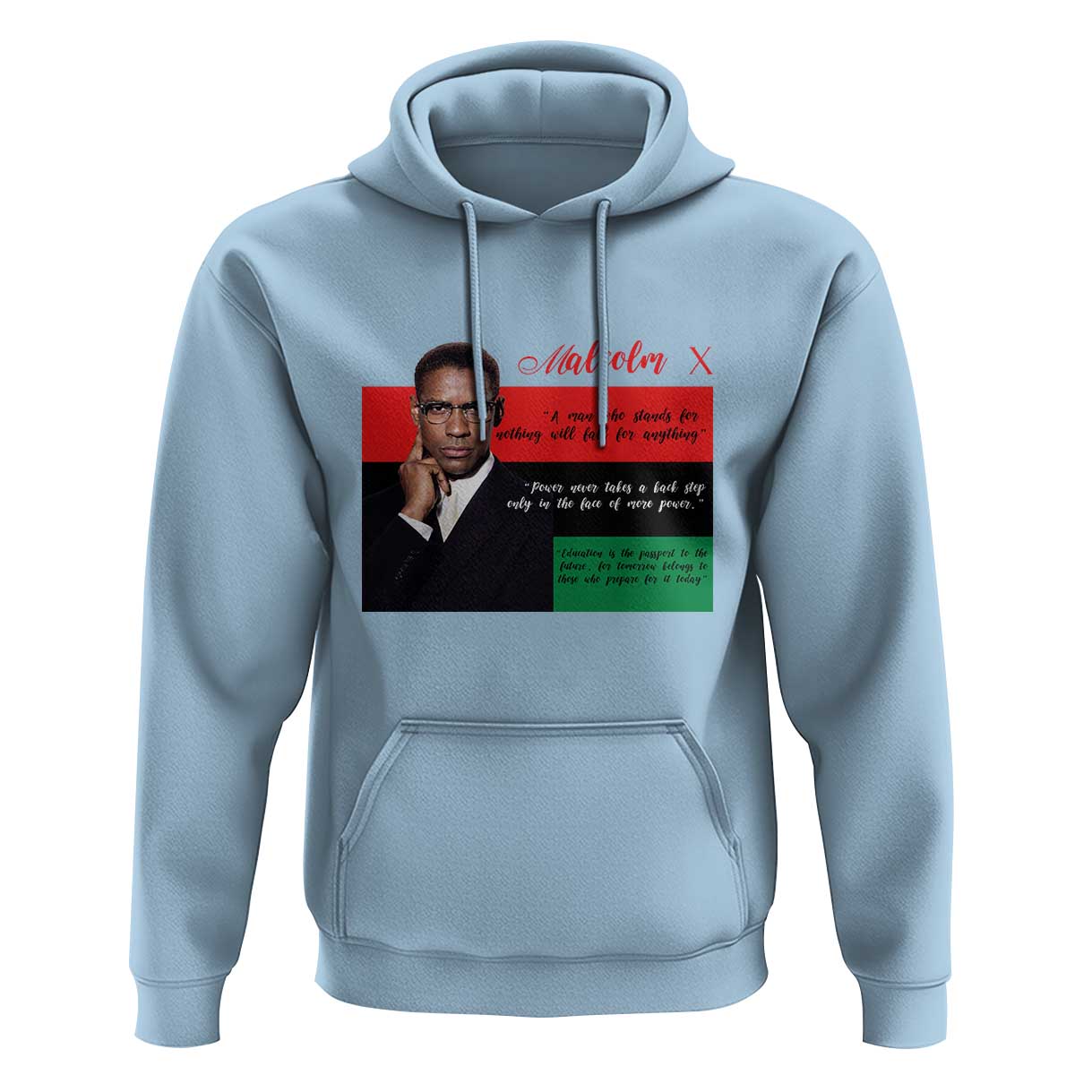 Motivational Malcolm X Quote Hoodie Black History Month Gift - Wonder Print Shop