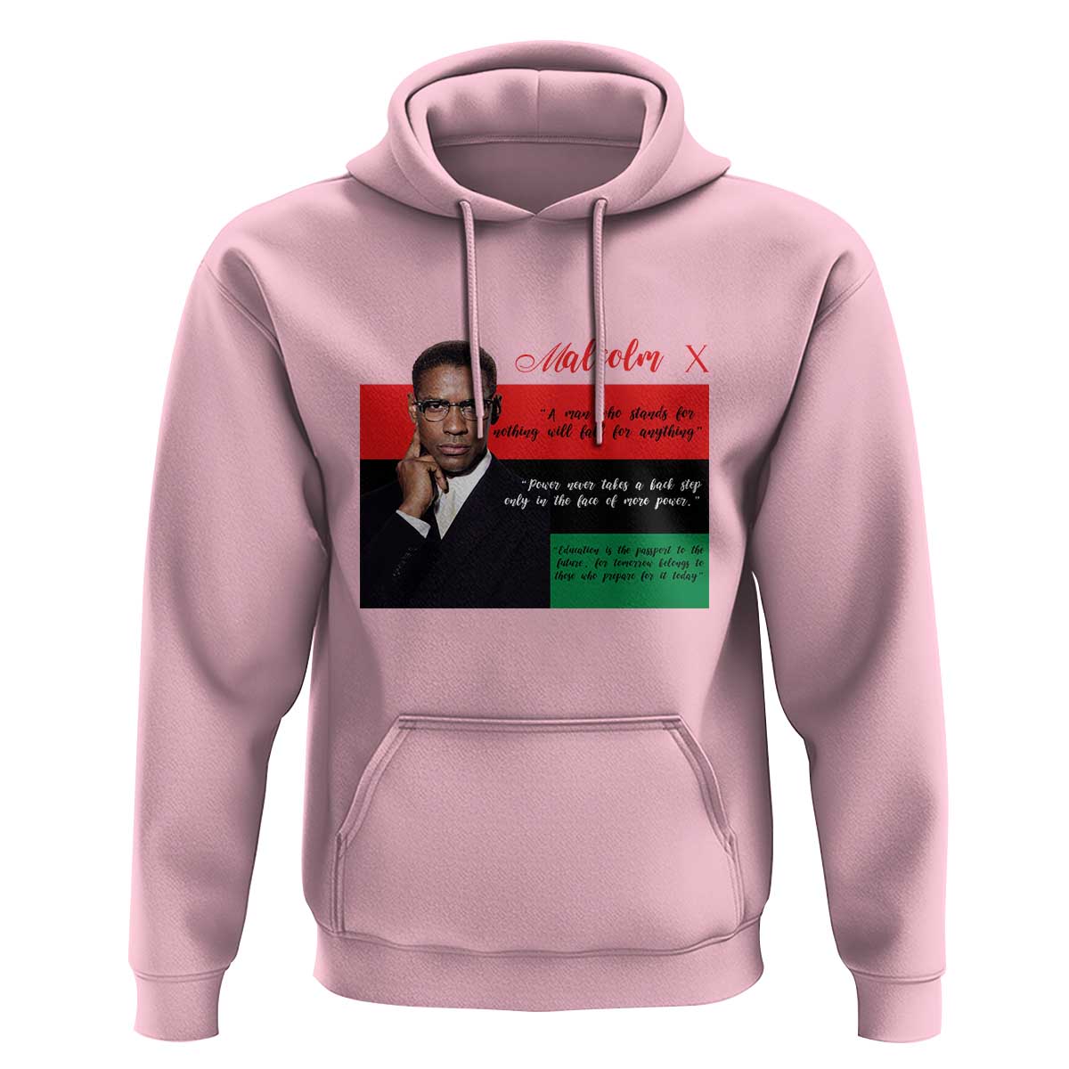 Motivational Malcolm X Quote Hoodie Black History Month Gift - Wonder Print Shop