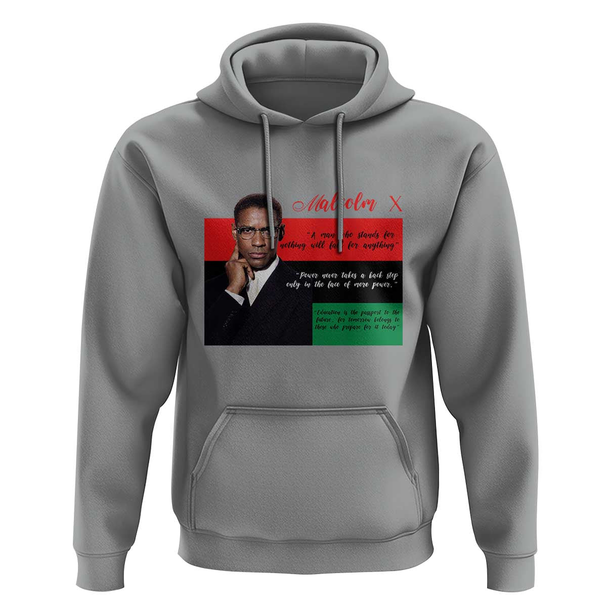 Motivational Malcolm X Quote Hoodie Black History Month Gift - Wonder Print Shop