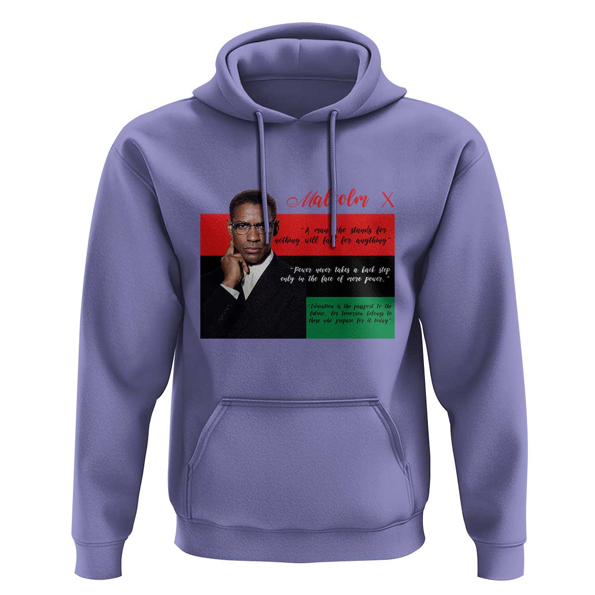 Motivational Malcolm X Quote Hoodie Black History Month Gift - Wonder Print Shop