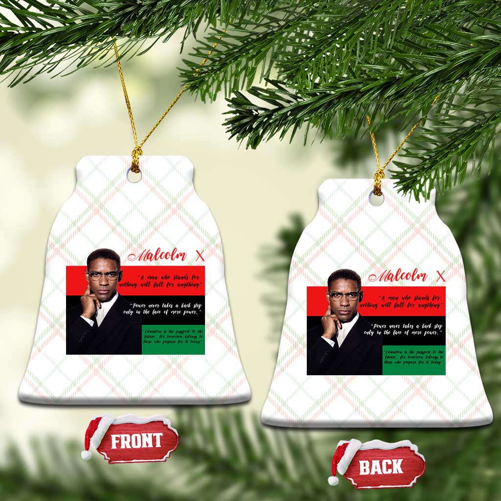 Motivational Malcolm X Quote Ceramic Ornament Black History Month Gift - Wonder Print Shop