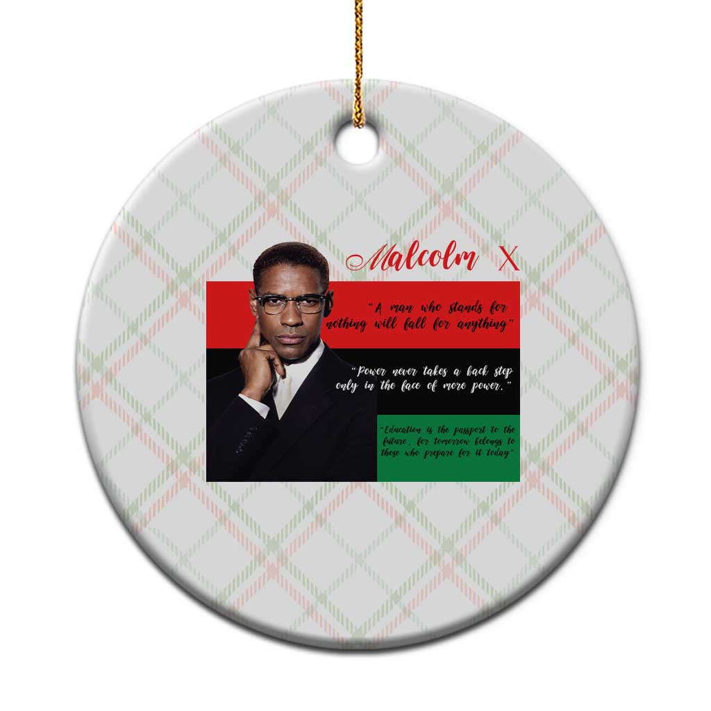 Motivational Malcolm X Quote Ceramic Ornament Black History Month Gift - Wonder Print Shop