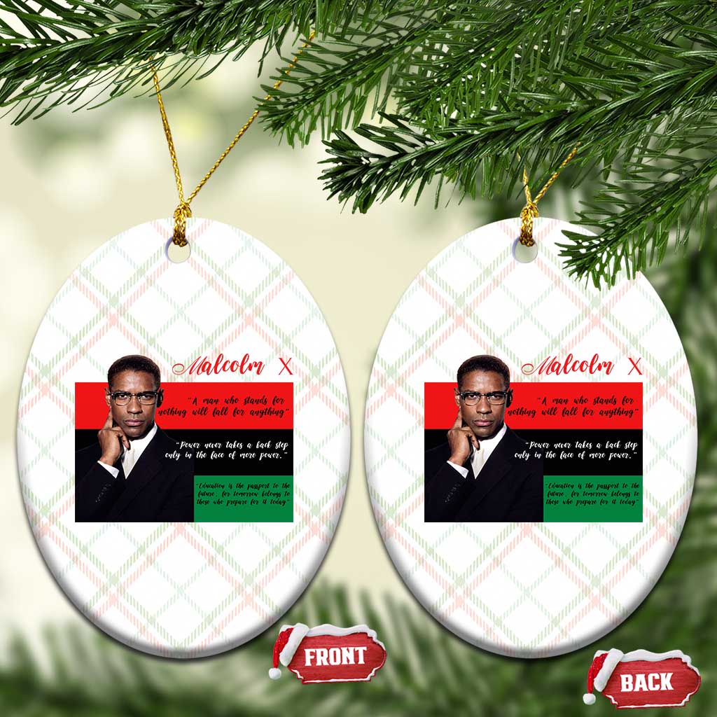 Motivational Malcolm X Quote Ceramic Ornament Black History Month Gift - Wonder Print Shop